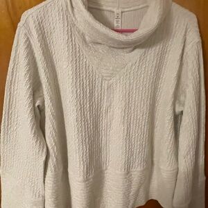 Lululemon Athletica Cream Cowl Neck Sweater